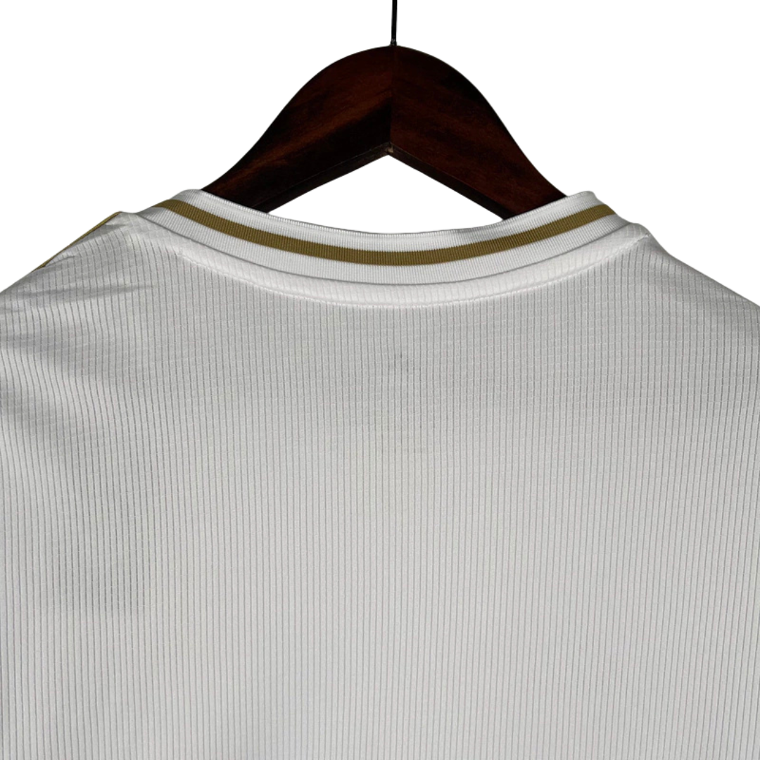 Camisa Real Madrid I I 2019/20 Adidas Retrô Manga Longa Masculina - Branco