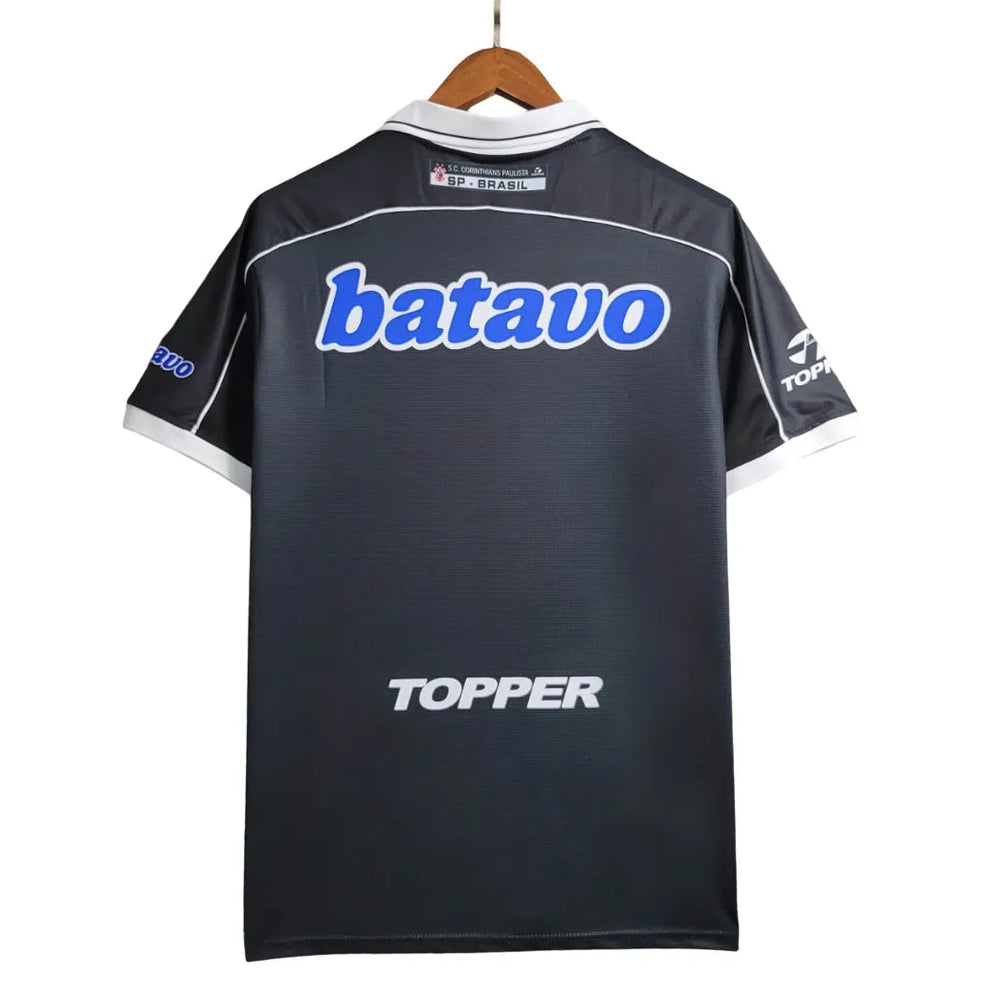 Camisa Corinthians Retrô 1999 II Batavo Masculina - Preta e Branca