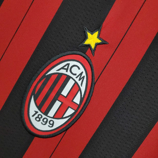 Camisa Retrô Milan I I Adidas 2013/14 Masculino Vermelho e Preto