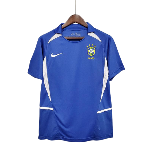 Camisa Retrô Brasil II II Nike 2002/03 Masculino Azul