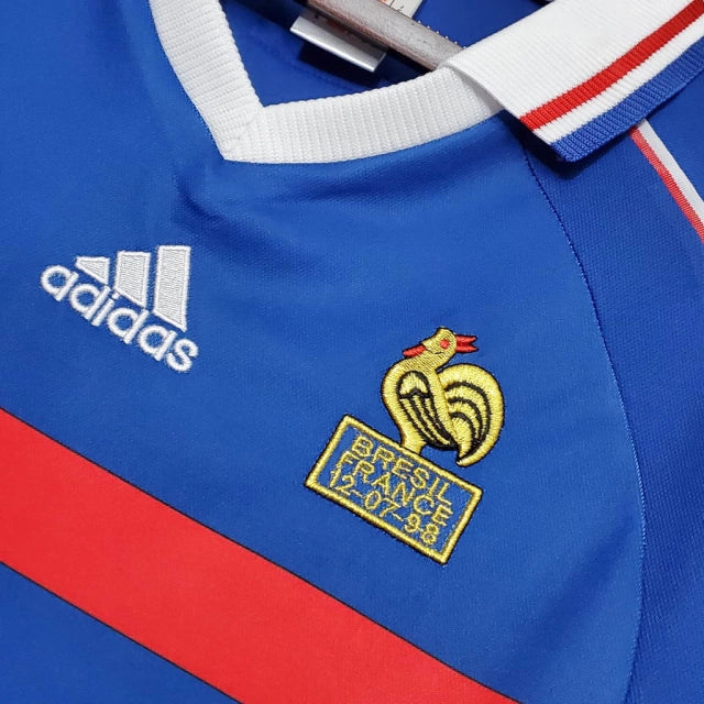 Camisa Retrô França I I Adidas 1998/99 Masculino Azul