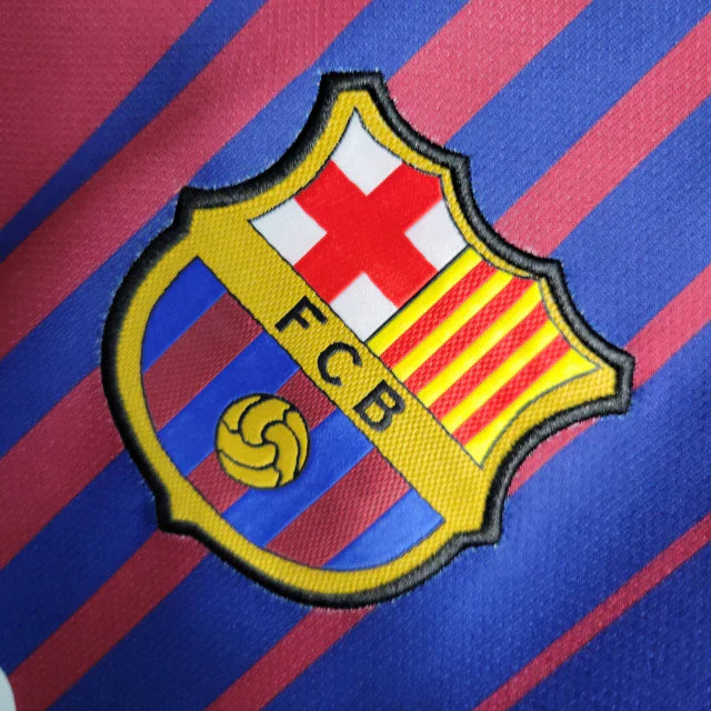 Camisa Retrô Barcelona I I 2017/18 Nike Masculino Azul Grená
