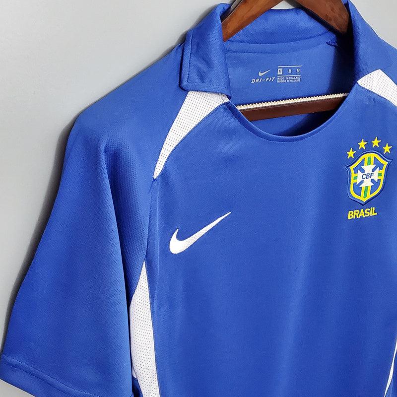 Camisa Retrô Brasil II II Nike 2002/03 Masculino Azul