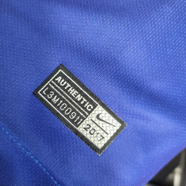 Camisa Retrô Barcelona I I 2017/18 Nike Masculino Azul Grená