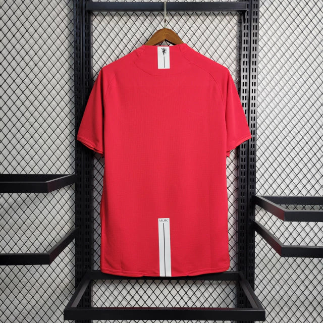Camisa Retrô Manchester United I I 2007/08 Masculino Vermelho