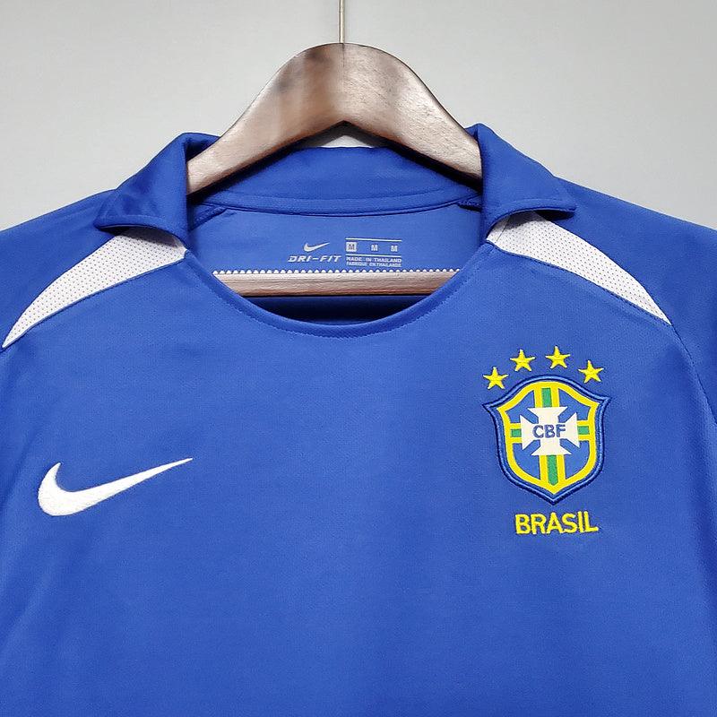 Camisa Retrô Brasil II II Nike 2002/03 Masculino Azul