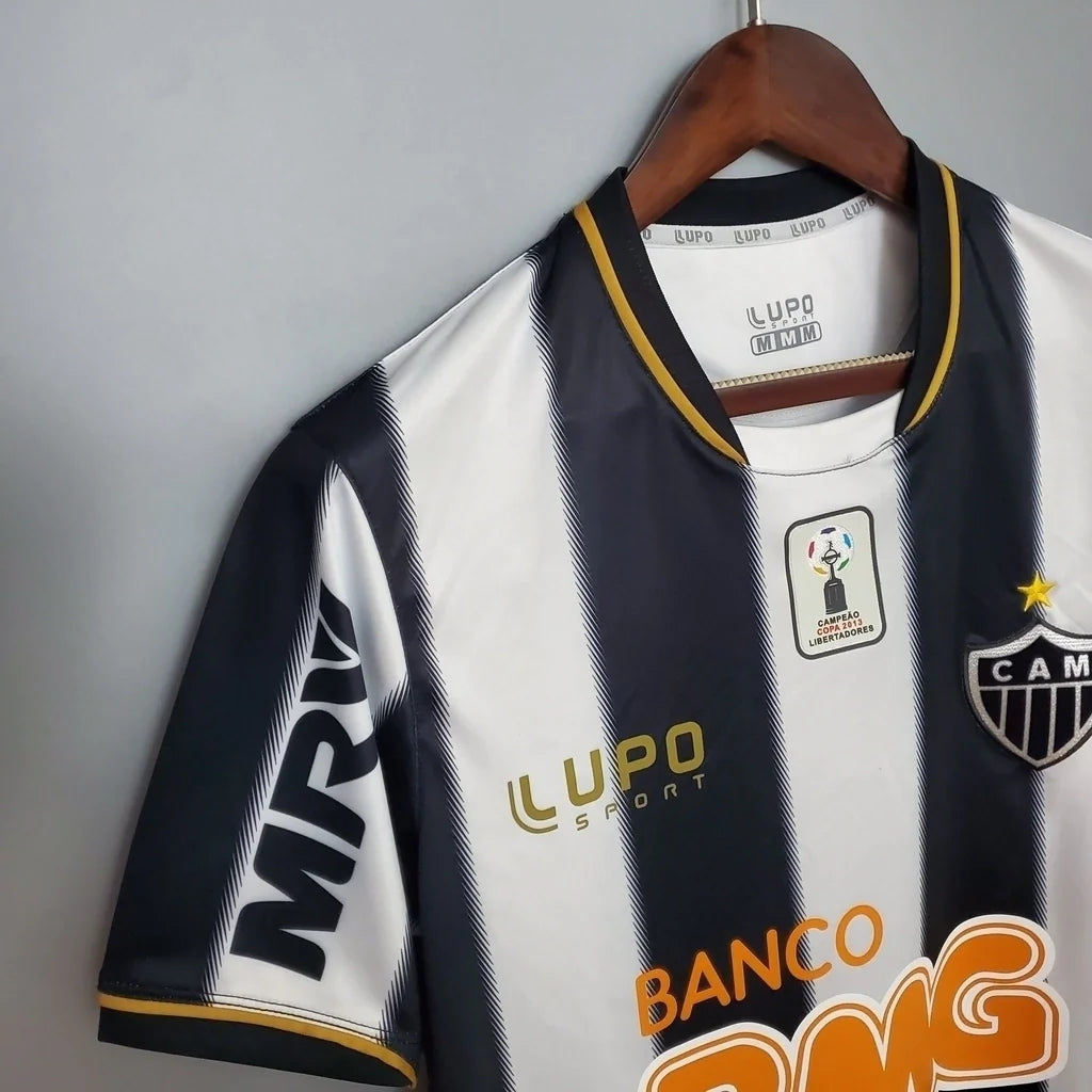 Camisa Atlético Mineiro I Retrô 2013 Patch da Libertadores - Preta e Branca - Lupo
