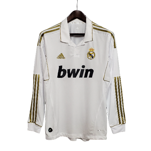 Camisa Retrô Real Madrid Manga Longa I I Adidas 2011/12 Masculino Branco
