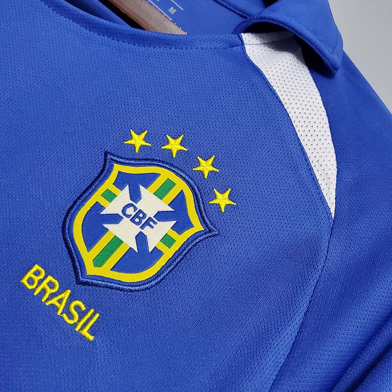 Camisa Retrô Brasil II II Nike 2002/03 Masculino Azul