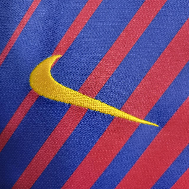 Camisa Retrô Barcelona I I 2017/18 Nike Masculino Azul Grená