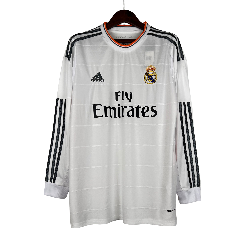 Camisa Retrô Real Madrid Manga Longa I Adidas I 2013/14 Masculino Branco
