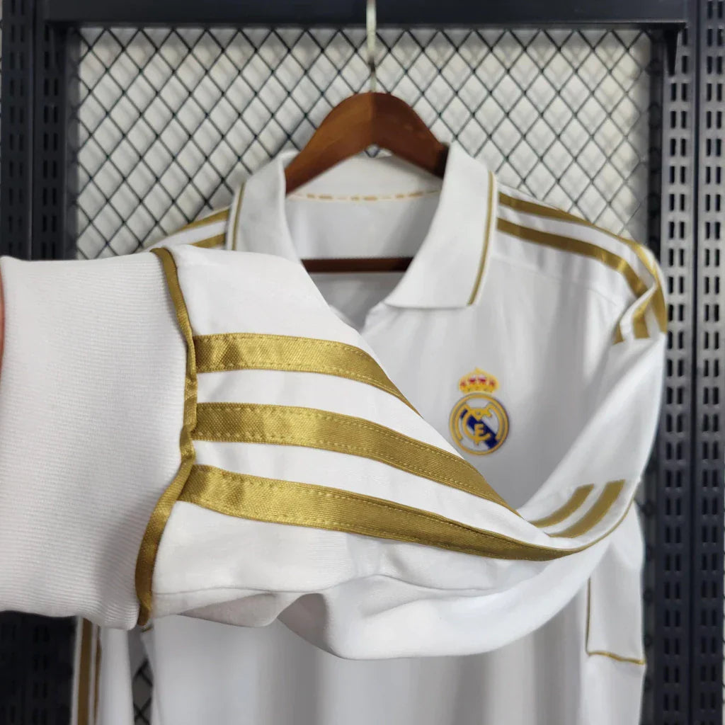 Camisa Retrô Real Madrid Manga Longa I I Adidas 2011/12 Masculino Branco