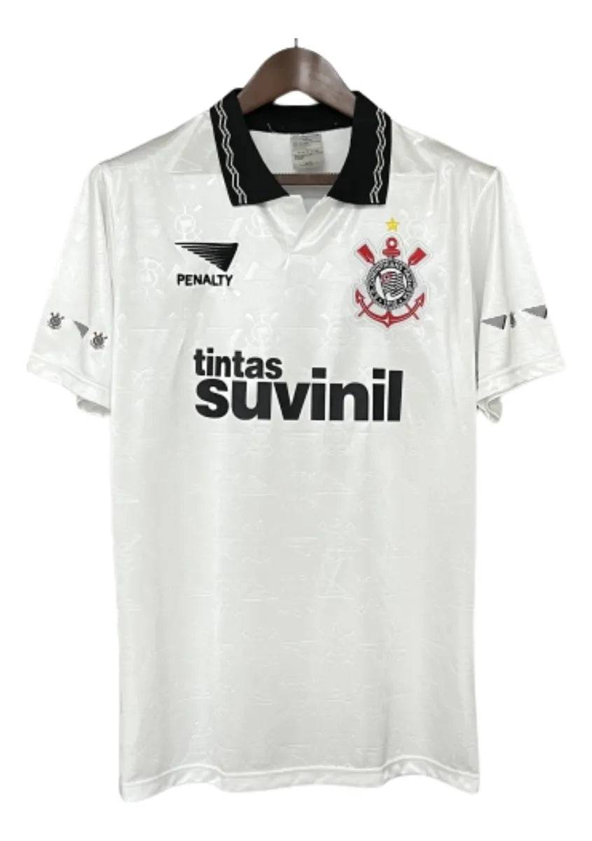 Camisa Corinthians Retrô 1995 I Penalty Masculina - Branca e Preta