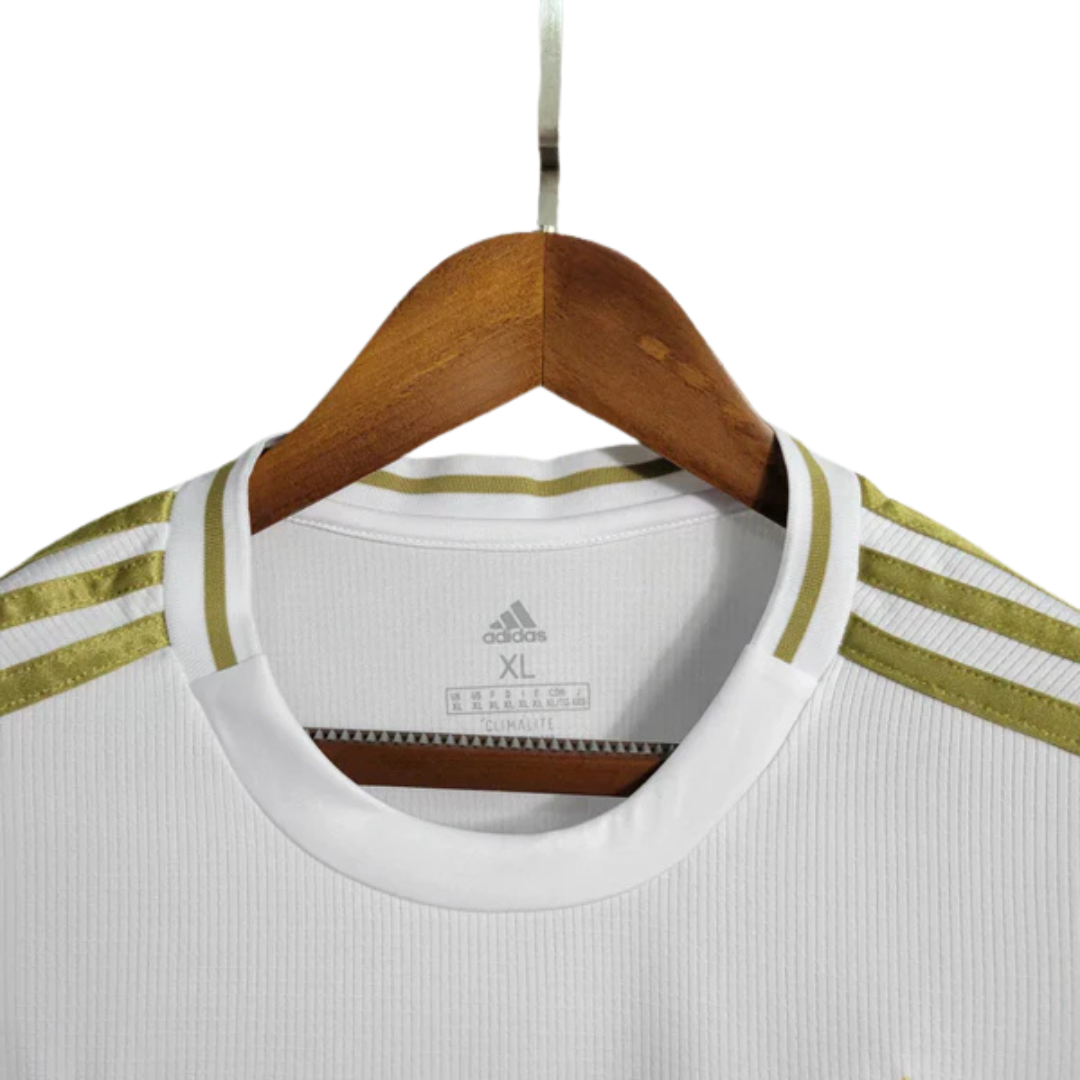 Camisa Real Madrid I I 2019/20 Adidas Retrô Manga Longa Masculina - Branco