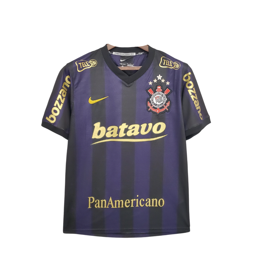 Camisa Corinthians Retrô 2009/10 II Nike Masculina - Roxa e Preta