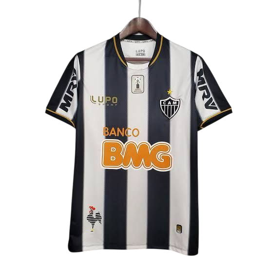 Camisa Atlético Mineiro I Retrô 2013 Patch da Libertadores - Preta e Branca - Lupo
