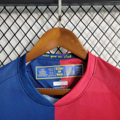 Camisa Retrô Barcelona I I Nike 2008/09 UEFA Champions League Azul e Grená
