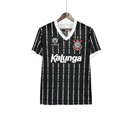 Camisa Corinthians Retrô 1994 III Finta Masculina - Preta e Branca