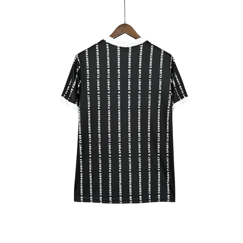 Camisa Corinthians Retrô 1994 III Finta Masculina - Preta e Branca