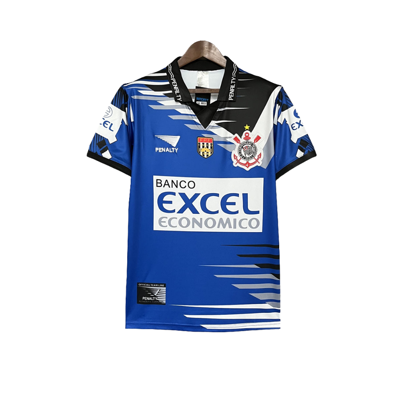 Camisa Corinthians Retrô 1998 III Penalty Masculina - Preta e Azul