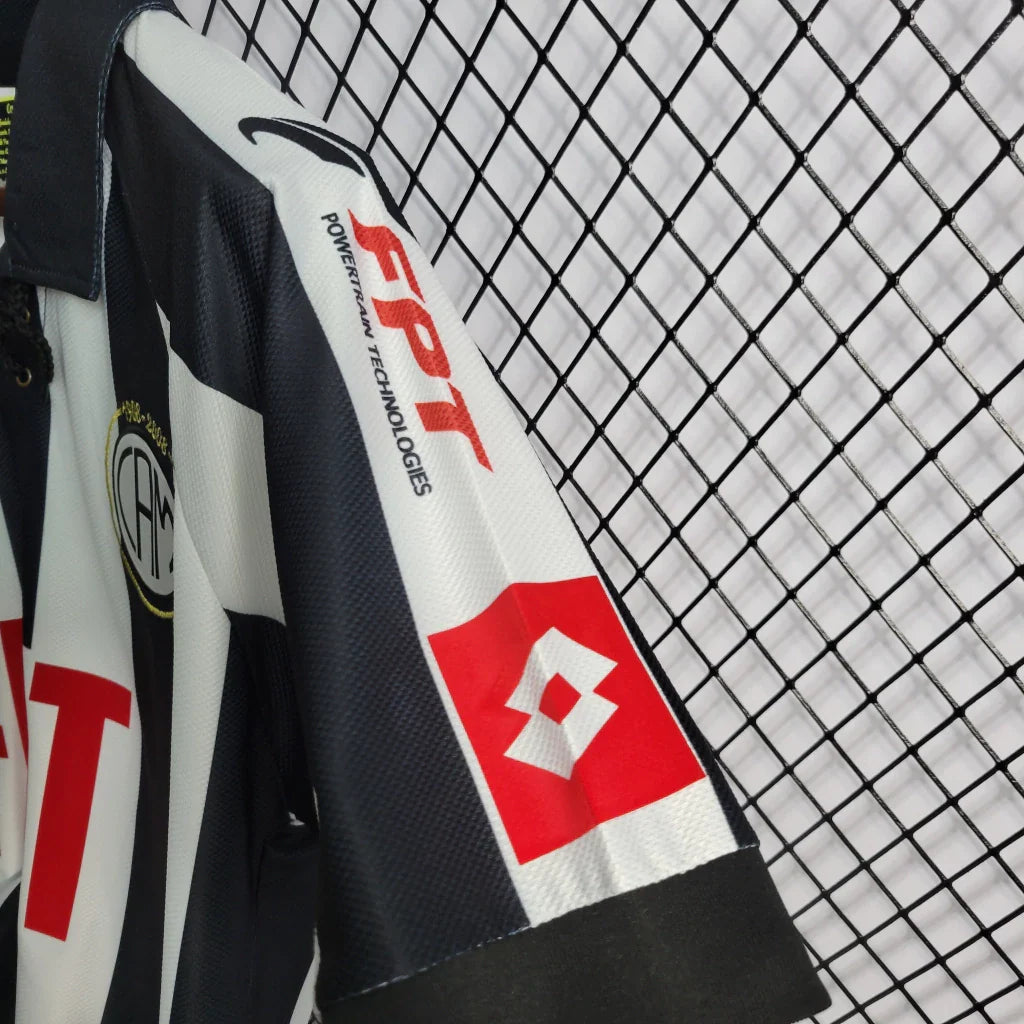 Camisa Atlético Mineiro Retrô 2008 Branco e Preto - Lotto