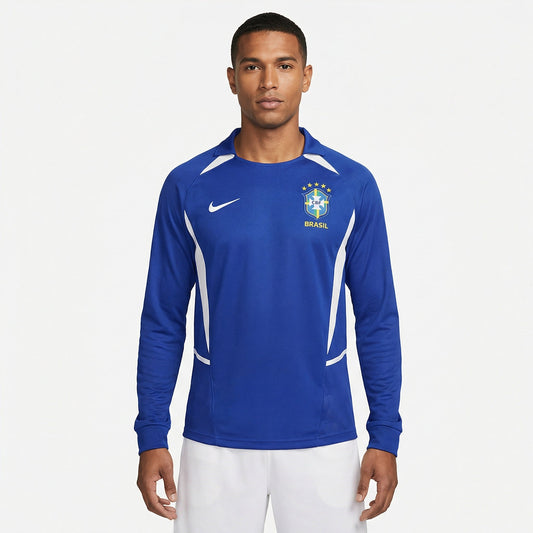 Camisa Nike Brasil Retrô 2002 Manga Longa Torcedor
