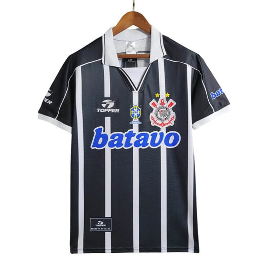 Camisa Corinthians Retrô 1999 II Batavo Masculina - Preta e Branca