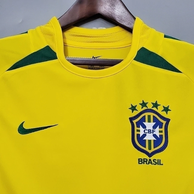 Camisa Retrô Seleção Brasileira I I Nike 2002/03 Masculino Amarelo
