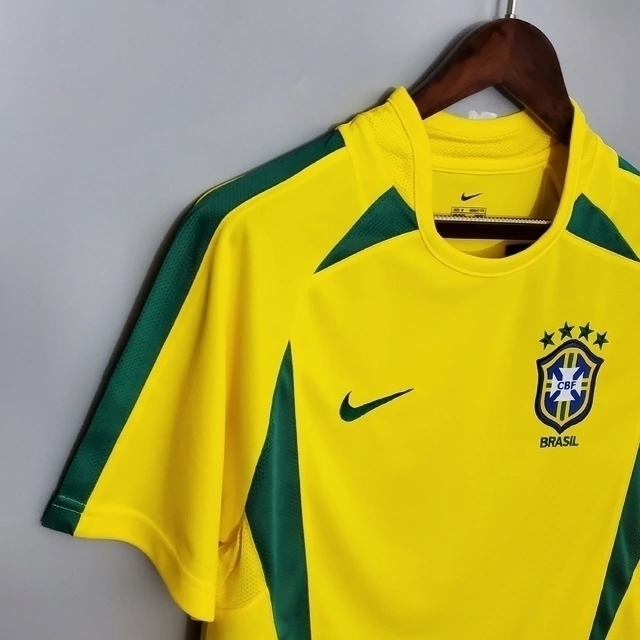 Camisa Retrô Seleção Brasileira I I Nike 2002/03 Masculino Amarelo