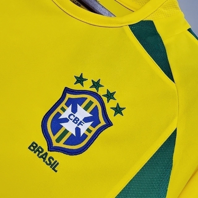 Camisa Retrô Seleção Brasileira I I Nike 2002/03 Masculino Amarelo