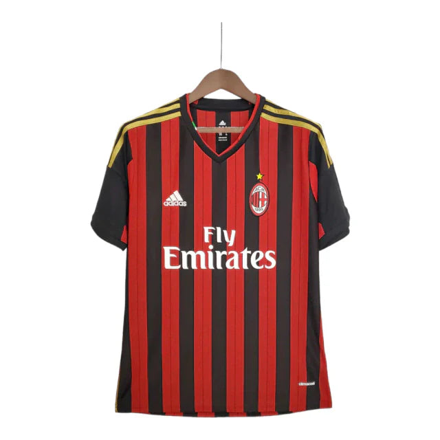 Camisa Retrô Milan I I Adidas 2013/14 Masculino Vermelho e Preto