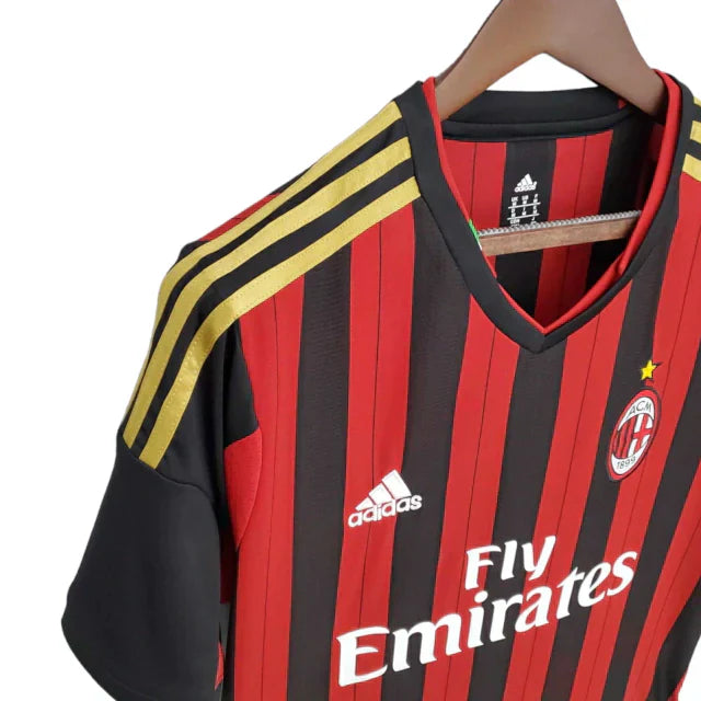 Camisa Retrô Milan I I Adidas 2013/14 Masculino Vermelho e Preto