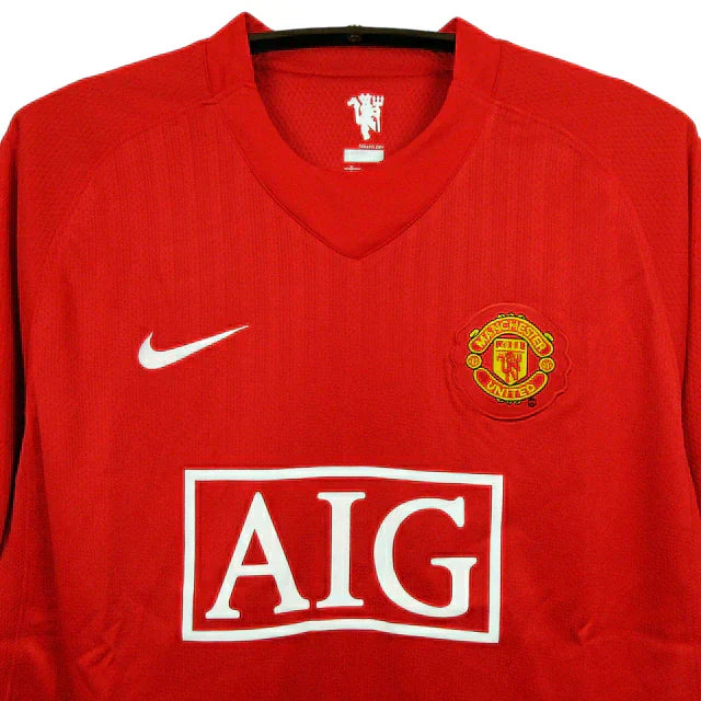 Camisa Retrô Manchester United I I 2007/08 Masculino Vermelho
