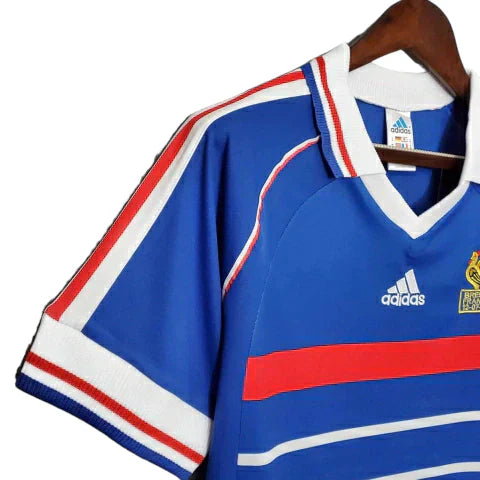 Camisa Retrô França I I Adidas 1998/99 Masculino Azul
